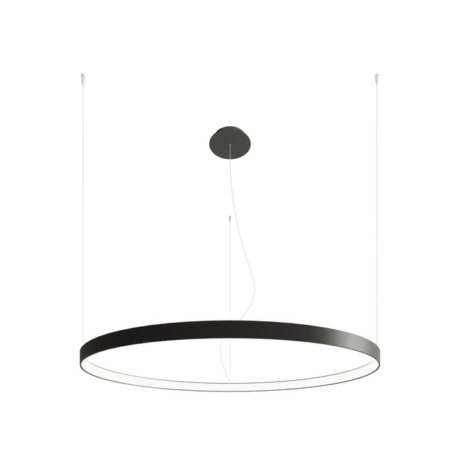 Lustre Aluminium Noir LED 1 Rio Couleur noir <span itemprop=