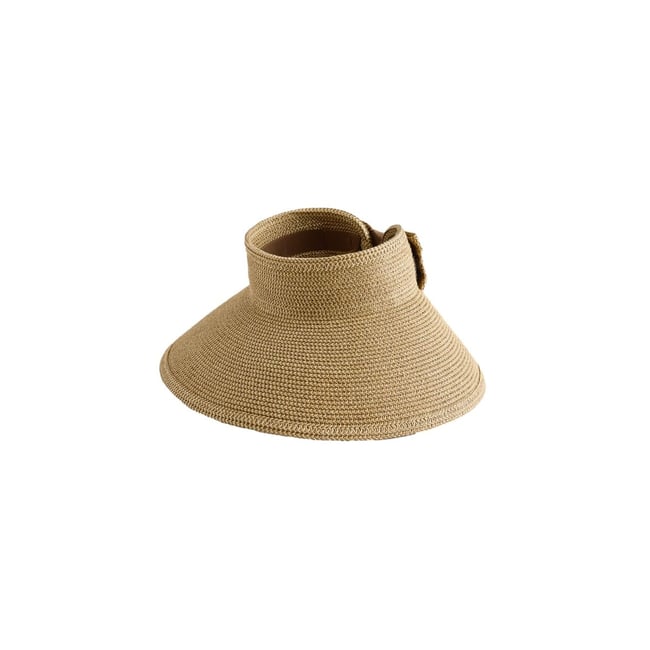 Chapeau pliable à visière et nœud naturel <span itemprop=