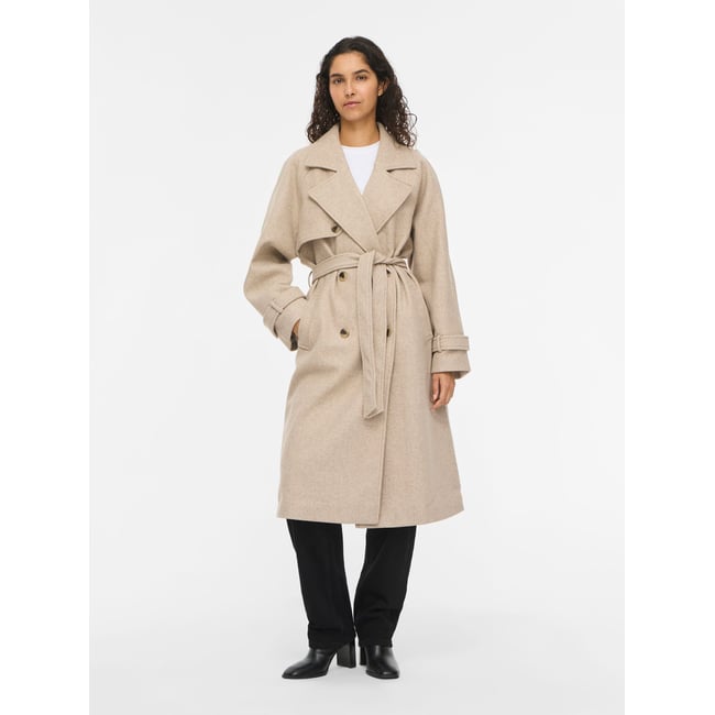 Manteau marron - natural melange1 <span itemprop=