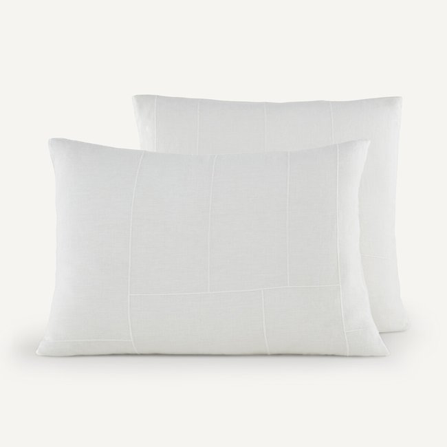 Chiba European Washed Linen Pillowcase, white foam, AM.PM