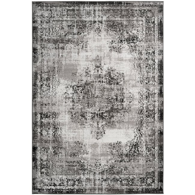 Tapis rectangulaire tissé, ARIYA Couleur anthracite <span itemprop=