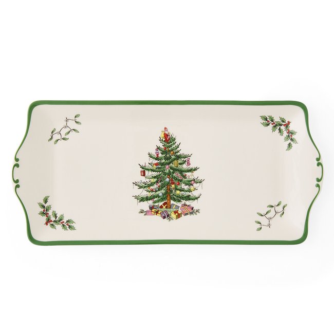 Christmas Tree Sandwich Tray, white, SPODE