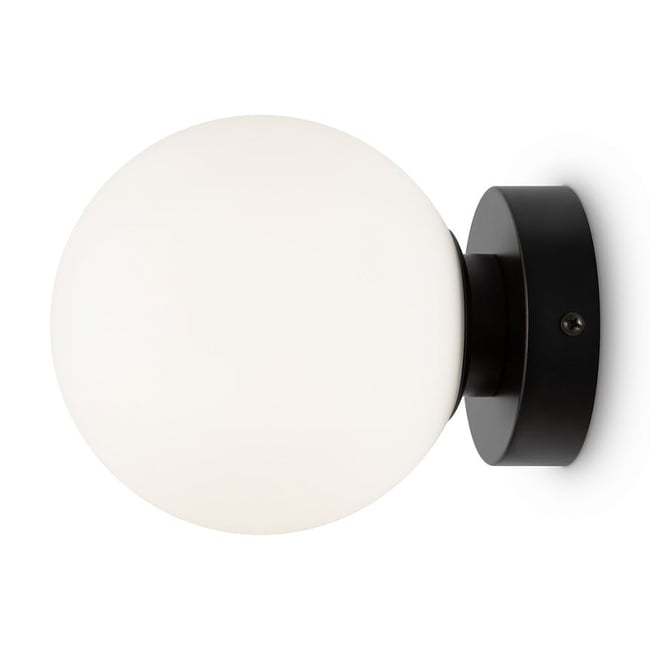 Applique globe en verre dépoli DELTONA Couleur noir <span itemprop=
