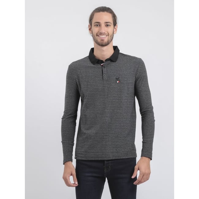 Polo Manches Longues Pur Coton Pinsac v002228 <span itemprop=