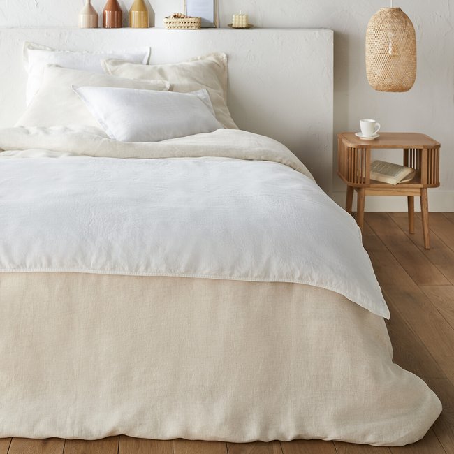 Linot Plain Washed Linen Quilt Cover - LA REDOUTE INTERIEURS