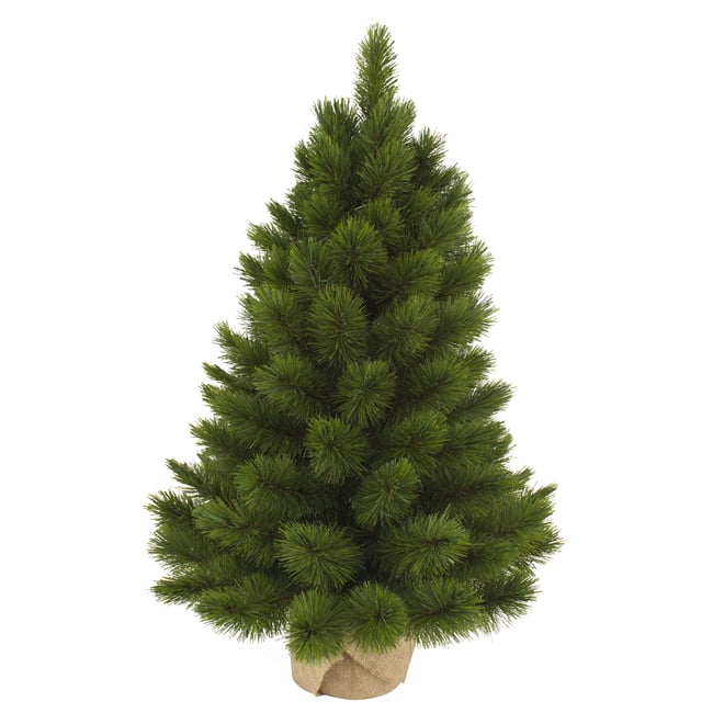 Sapin de Noël artificiel dans un sac en jute CAMDEN Couleur vert <span itemprop=