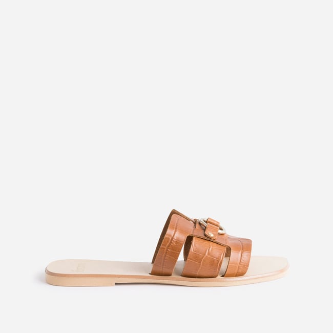 Mule en cuir DEZIRATA cognac <span itemprop=