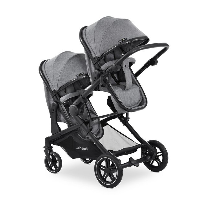 Atlantic Twin Stroller, grey, HAUCK