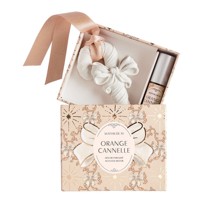Décor parfumé et concentré Orange Cannelle RUBANS DE FÊTE Couleur blanc <span itemprop=