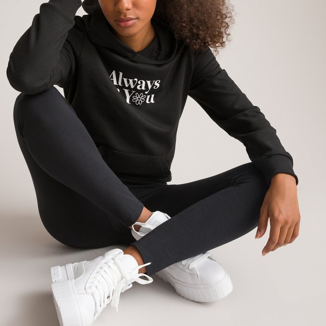 Lot de 2 leggings longs noir + gris chiné <span itemprop=