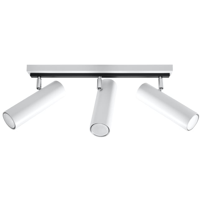 Plafonnier Acier Blanc GU10 3 Direzione Couleur blanc <span itemprop=