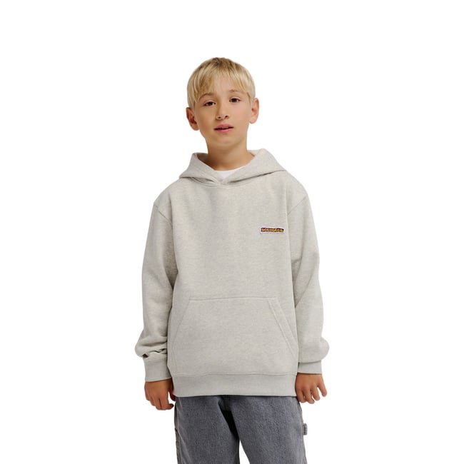 Sweat capuche PATCH IT. gris light heather grey <span itemprop=