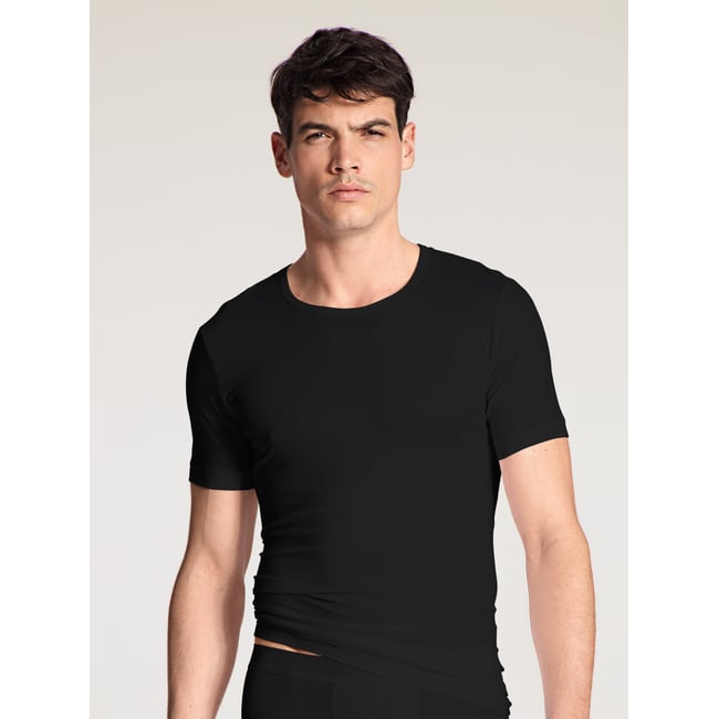 T-Shirt manches courtes Lyocell FOCUS noir <span itemprop=