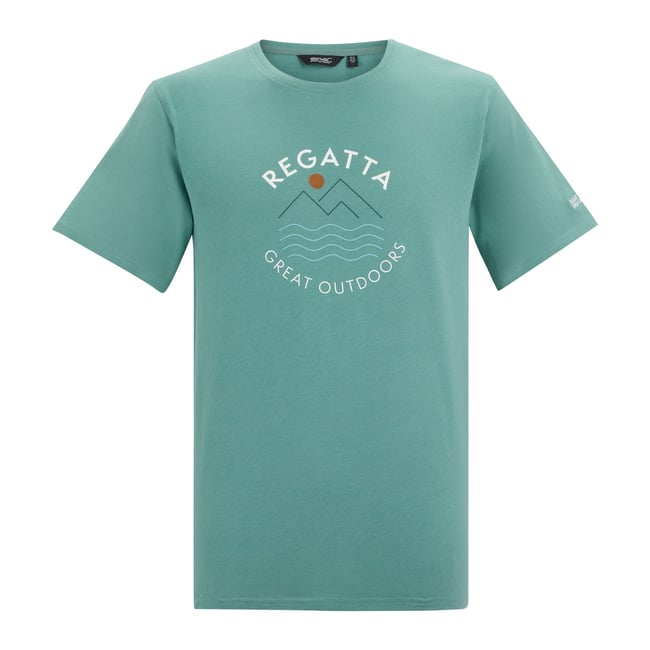 T-shirt motif/style lignes ondulées CLINE vert arctique <span itemprop=