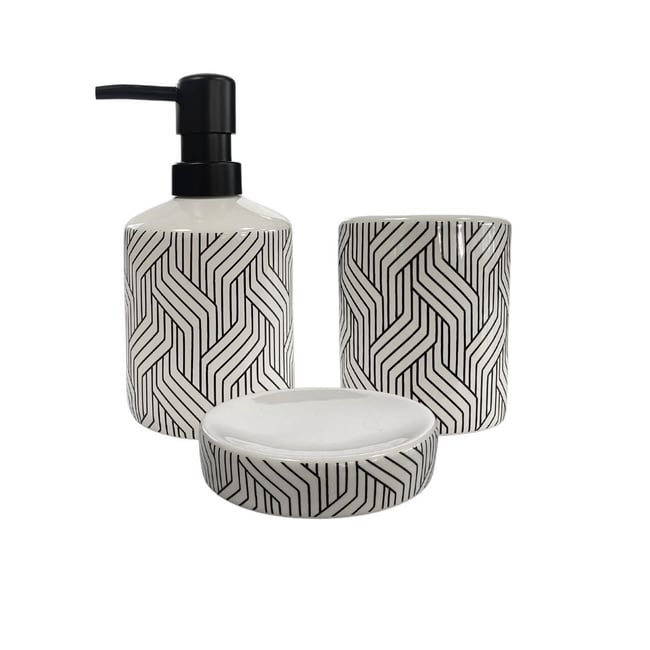 Set salle de bain graphique 3 pièces céramique URBAIN Couleur v002227 <span itemprop=