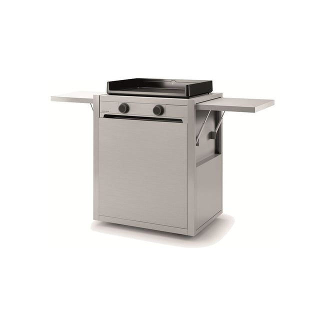 Chariot Plancha CH MIF 60 en inox fermé compatible plancha Modern 60 inox <span itemprop=
