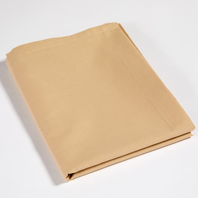 Drap Plat Noisette en Coton marron <span itemprop=
