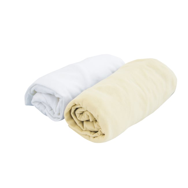 Drap Housse Jersey 75x95 Cm Blanc Pour Berceau Bébé - Coton Doux Extensible, Label Oeko-Tex 100