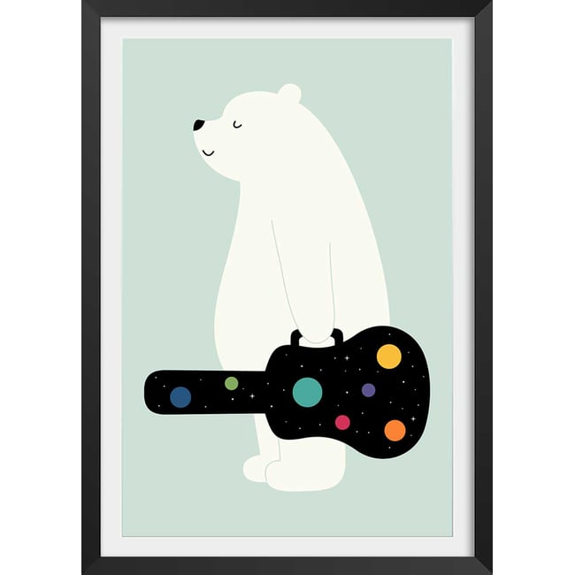 Affiche enfant guitar in hand - HEXOA