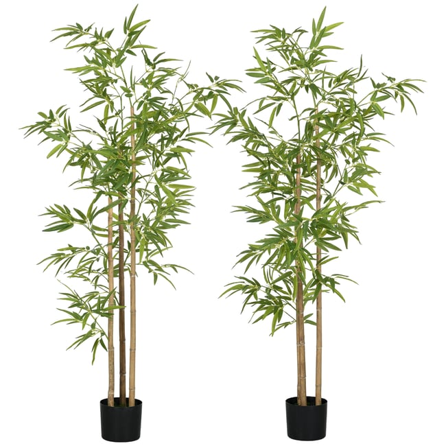 Bambou artificiel Plastique Vert Couleur vert <span itemprop=