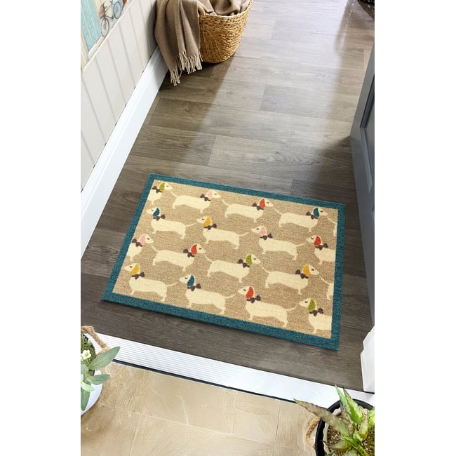 Bright Doggie Stain Resistant Pet Mat 50x75cm, multi-coloured, HOWLER & SCRATCH
