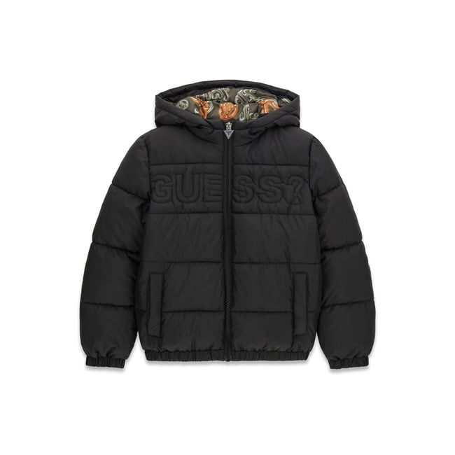 Veste Matelassée À Capuche noir <span itemprop=
