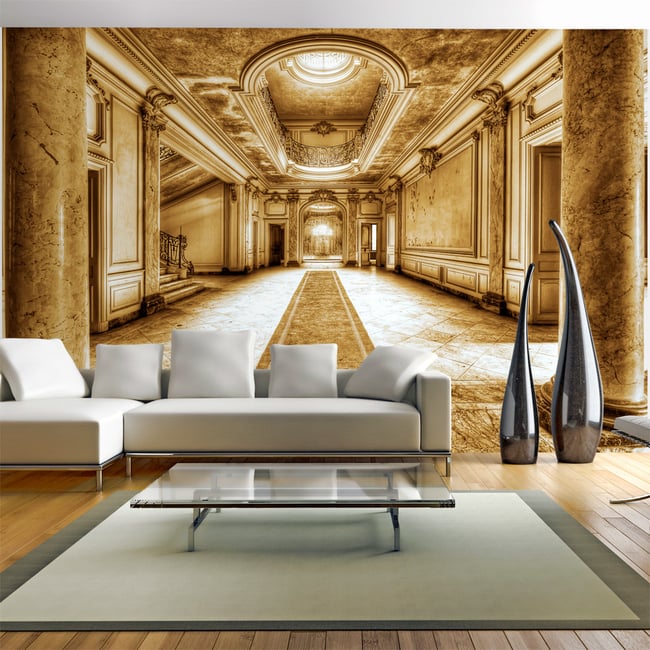 Papier peint intissé panoramique Ville et Architecture Mystère de marbre Couleur multicouleur <span itemprop=