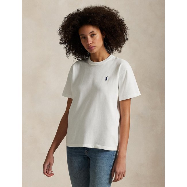 T-shirt ampia giroccolo con maniche corte bianco POLO RALPH LAUREN