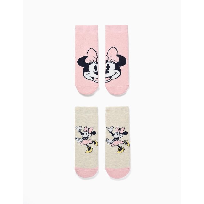 Lot de 2 chaussettes antidérapantes avec imprimés Minnie multicolore <span itemprop=