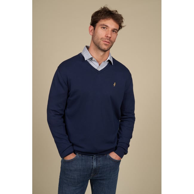 Pull en coton col V - MCS