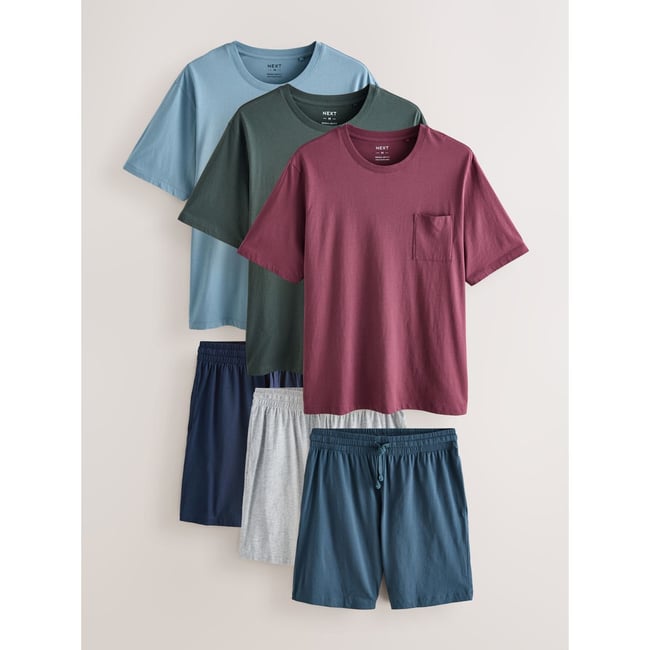 Pyjama en jersey à manches courtes, lot de 3 - NEXT