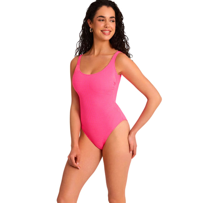 Maillot de bain une pièce non préformé sans armatures BIKINI BAY fuchsia <span itemprop=