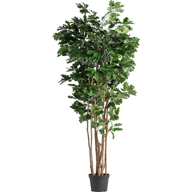 Plante artificielle chêne réaliste Couleur vert, noir et bois brun <span itemprop=