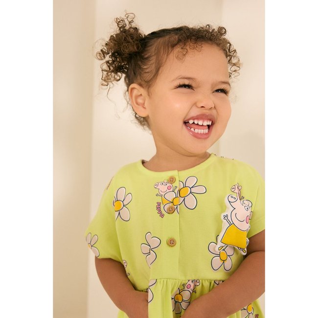 Robe 100 % coton peppa pig vert <span itemprop=