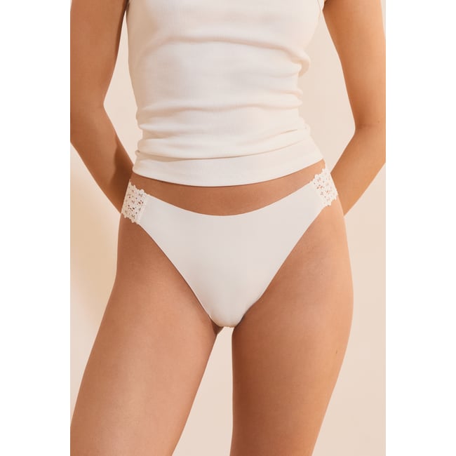 Culotte en microfibre et dentelle WISH - ETAM
