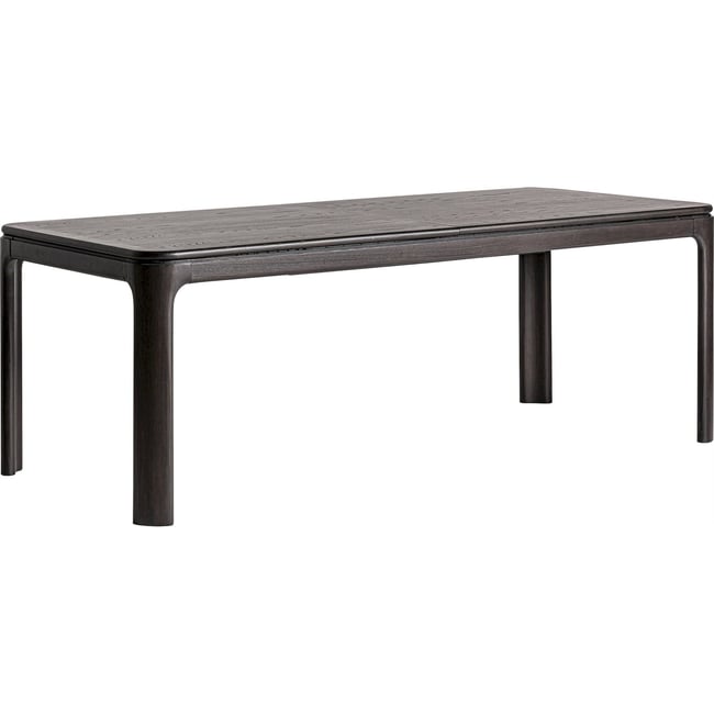 Table à manger extensible en frêne massif Couleur noir laqué <span itemprop=