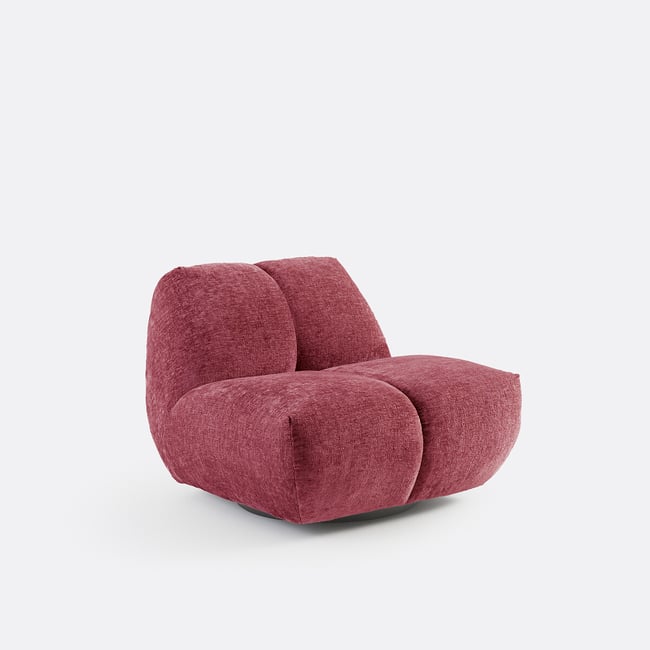 Sillón giratorio, terciopelo grueso, Nuria - LA REDOUTE INTERIEURS