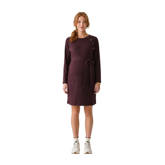 Robe de grossesse et allaitement marron <span itemprop=