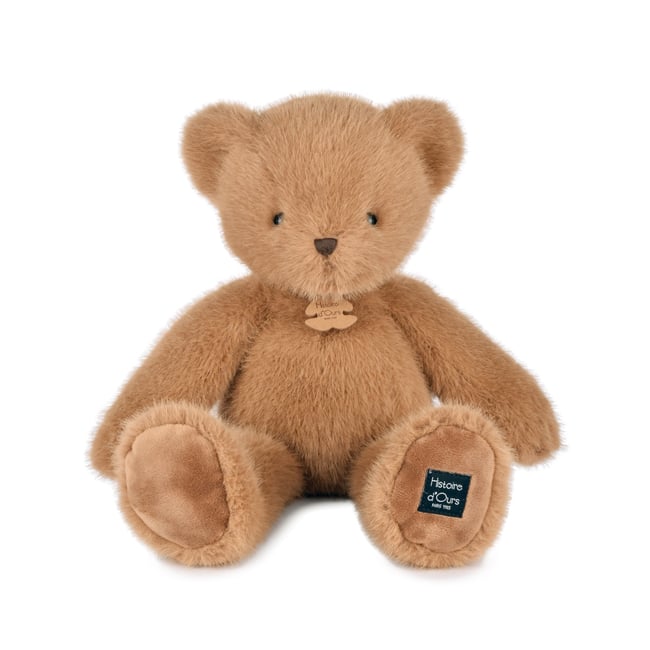 Ours en peluche CLEMENTIN 38 cm praline cacahuète <span itemprop=