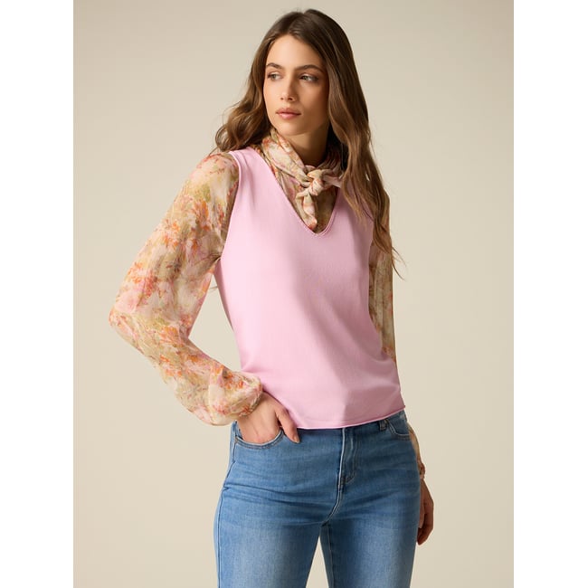 Top sans couture rose <span itemprop=