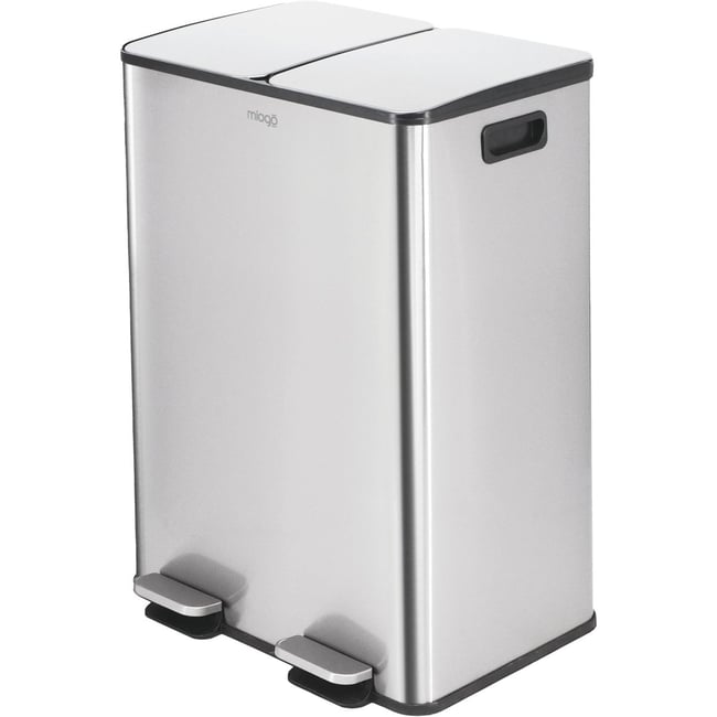 Poubelle de cuisine tri sélectif Tri selectif 60L inox - MIOGO