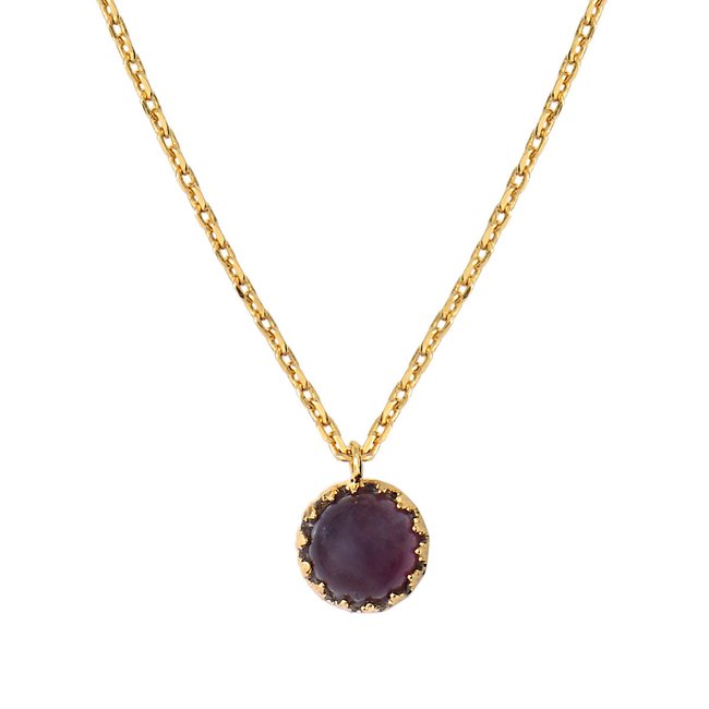 Collier cordelia amethyste violet <span itemprop=