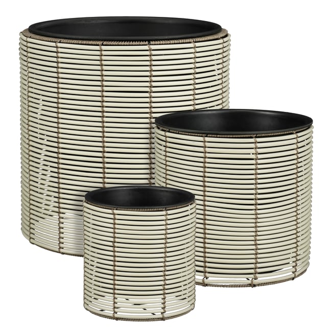 Cache-pot extérieur CESENA Couleur blanc <span itemprop=