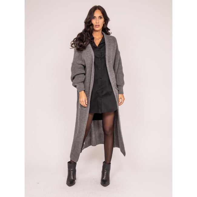 Gilet Cardigan Long Ouvert Kilian - DONA LISA