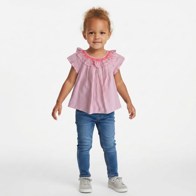 Blouse bébé - Très bon état rose <span itemprop=