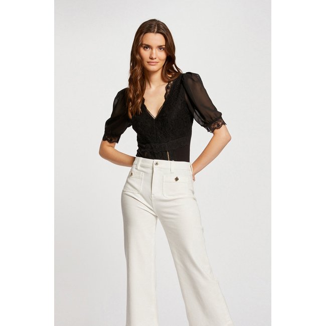 Body manches 3/4 dentelle noir <span itemprop=