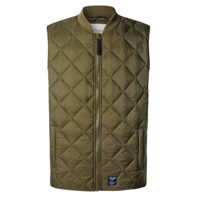 Gilet Matelassé vert <span itemprop=