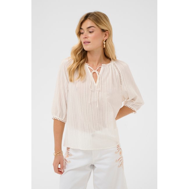 Blouse à manches longues blanc snow white <span itemprop=