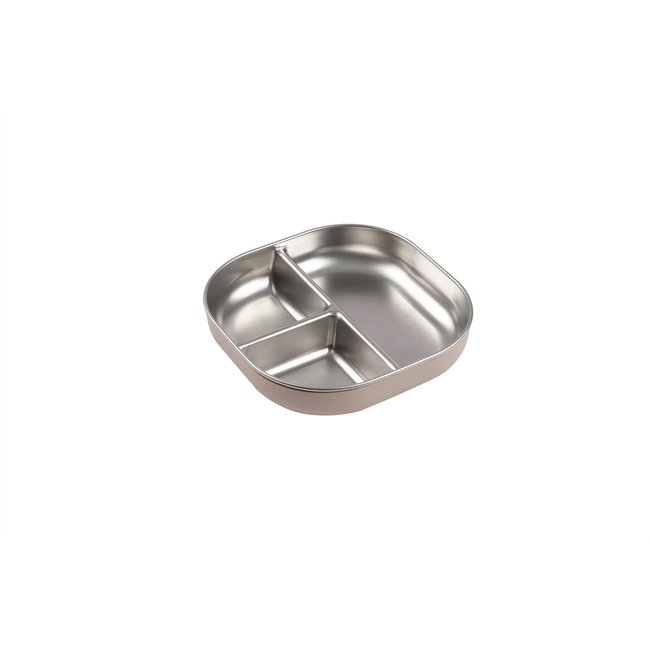 Assiette compartimentée bébé en inox micro-ondable - BEABA