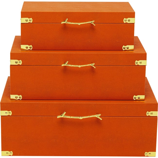 Lot de 3 boîtes, NOAH Couleur orange <span itemprop=